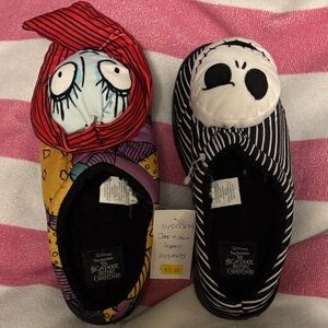 Disney Nightmare Before Christmas womens Slippers - Red, Black, and White